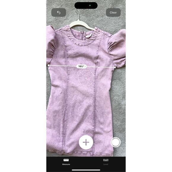 NWOT Hyacinth House LILAC STRETCH DENIM JUNIPER MINI DRESS, XS $160 - Picture 8 of 8